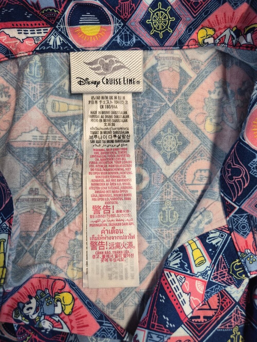 Disney Cruise Line Mickey Minnie Nautical Shirt Men's M MC14